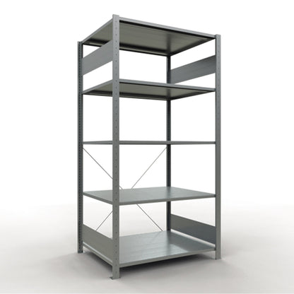 SCHULTE Grundregal MULTIplus150 1.000 x 2.000 x 800 mm (B x H x T) 5 Fachböden 150kg inkl. Abdeckkappen, Klemmfüße Stahl