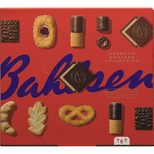 Bahlsen Gebäckmischung Favourite Collection XL Kipferl, Butterblätter, Blätterbrezeln, Deloba, Ohne Gleichen Edelherb und Vollmilch, Perpetum Edelherb und Vollmilch, Waffeletten Edelherb und Vollmilch, Waffeletten Minis Vollmilch 8 x 227 g/Pack.