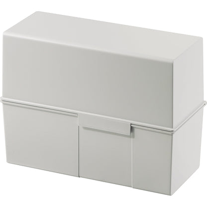 HAN Karteikasten 22,8 x 17,1 x 10,2 cm (B x H x T) DIN A5 quer 500 Karten Polystyrol lichtgrau