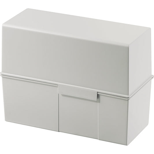 HAN Karteikasten 22,8 x 17,1 x 10,2 cm (B x H x T) DIN A5 quer 500 Karten Polystyrol lichtgrau