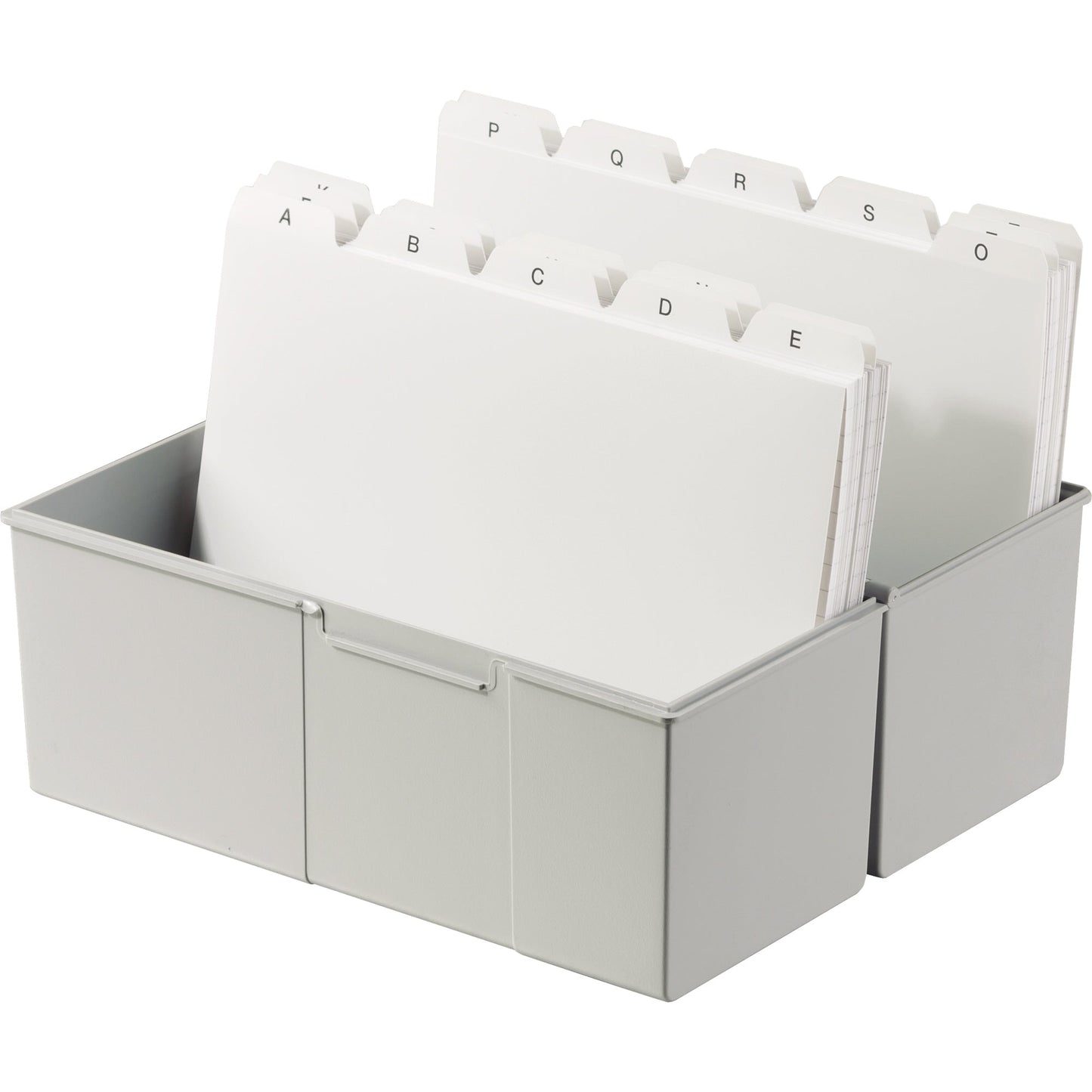 HAN Karteikasten 22,8 x 17,1 x 10,2 cm (B x H x T) DIN A5 quer 500 Karten Polystyrol lichtgrau
