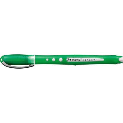 STABILO® Tintenroller worker®+ colorful 0,5mm grün Rundspitze nicht dokumentenecht