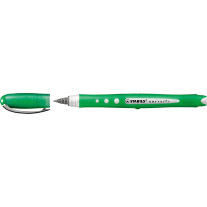 STABILO® Tintenroller worker®+ colorful 0,5mm grün Rundspitze nicht dokumentenecht