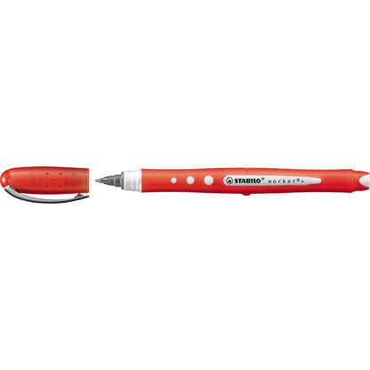 STABILO® Tintenroller worker®+ colorful 0,5mm rot Rundspitze nicht dokumentenecht