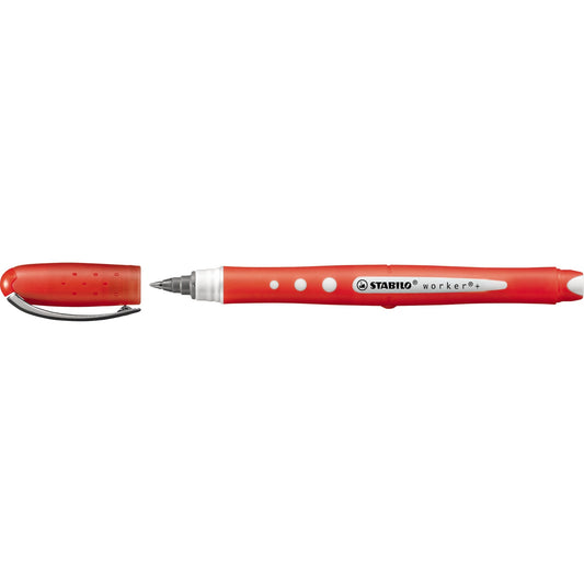 STABILO® Tintenroller worker®+ colorful 0,5mm rot Rundspitze nicht dokumentenecht