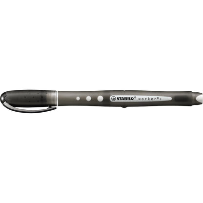 STABILO® Tintenroller worker®+ colorful 0,5mm schwarz Rundspitze nicht dokumentenecht