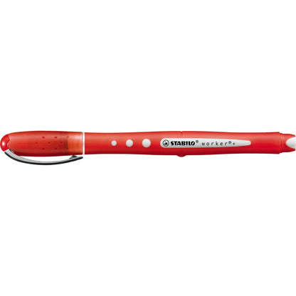 STABILO® Tintenroller worker®+ colorful 0,5mm rot Rundspitze nicht dokumentenecht