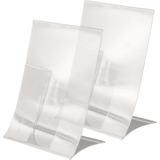 SIGEL Tischaufsteller 15 x 21 x 9,5 cm (B x H x T) DIN A5 einseitig verwendbar Hartplastik glasklar 2 St./Pack.