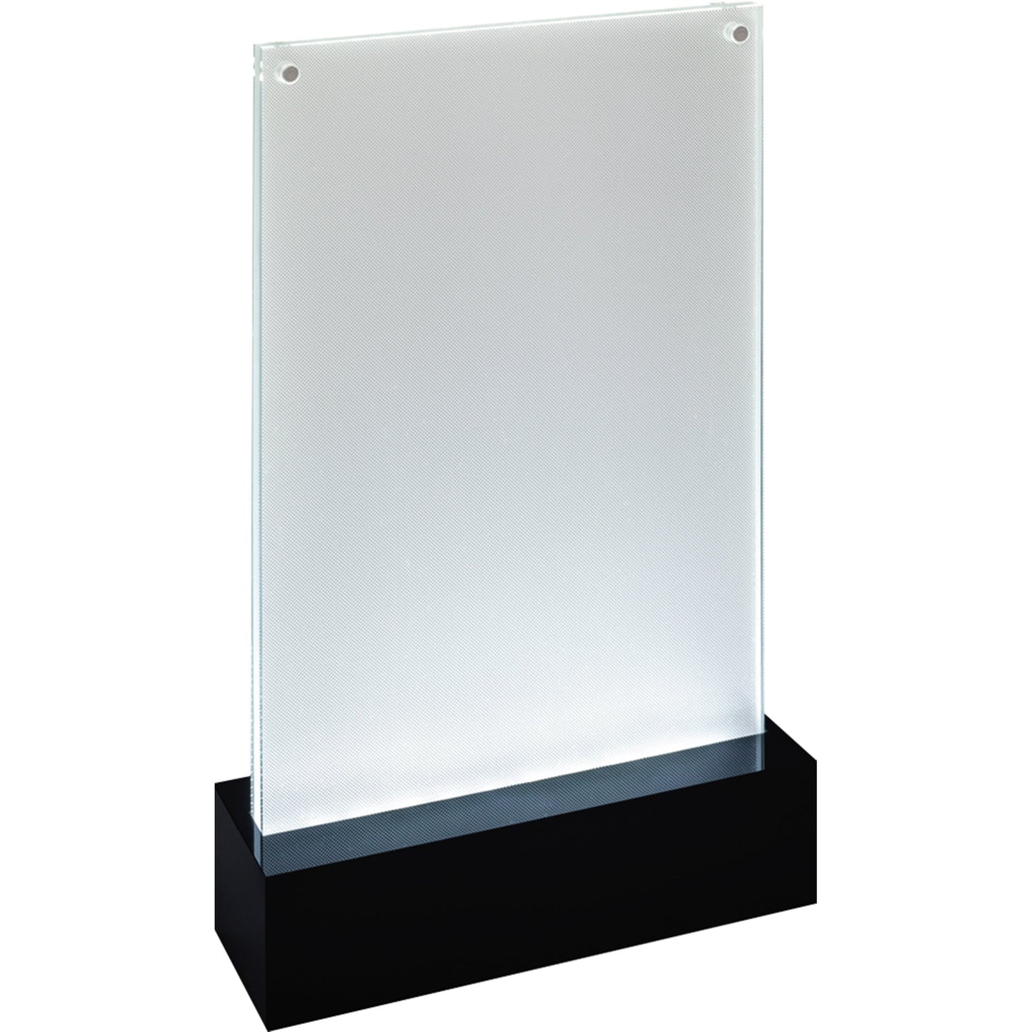SIGEL Tischaufsteller Luminous 15,9 x 25,4 x 4,6 cm (B x H x T) DIN A5 beidseitig verwendbar Acryl glasklar/schwarz