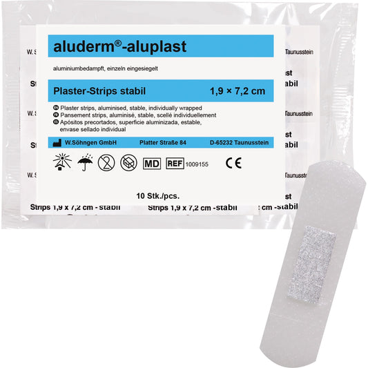 aluderm® Pflaster aluplast 1,9 x 7,2 cm (B x L) Polyestervlies weiß 10 St./Pack.