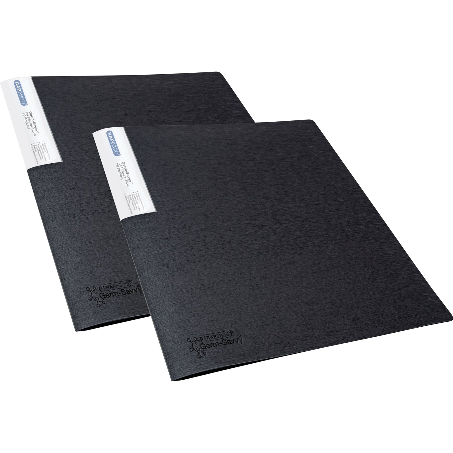 RAPESCO Sichtbuch Germ-SavvyT DIN A4 Polypropylen schwarz 20 Hüllen 2 St./Pack.