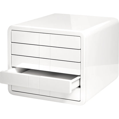 HAN Schubladenbox i-Box 5 Schubladen DIN A4, DIN C4 ABS Kunststoff Gehäusefarbe: weiß Farbe der Schublade: weiß