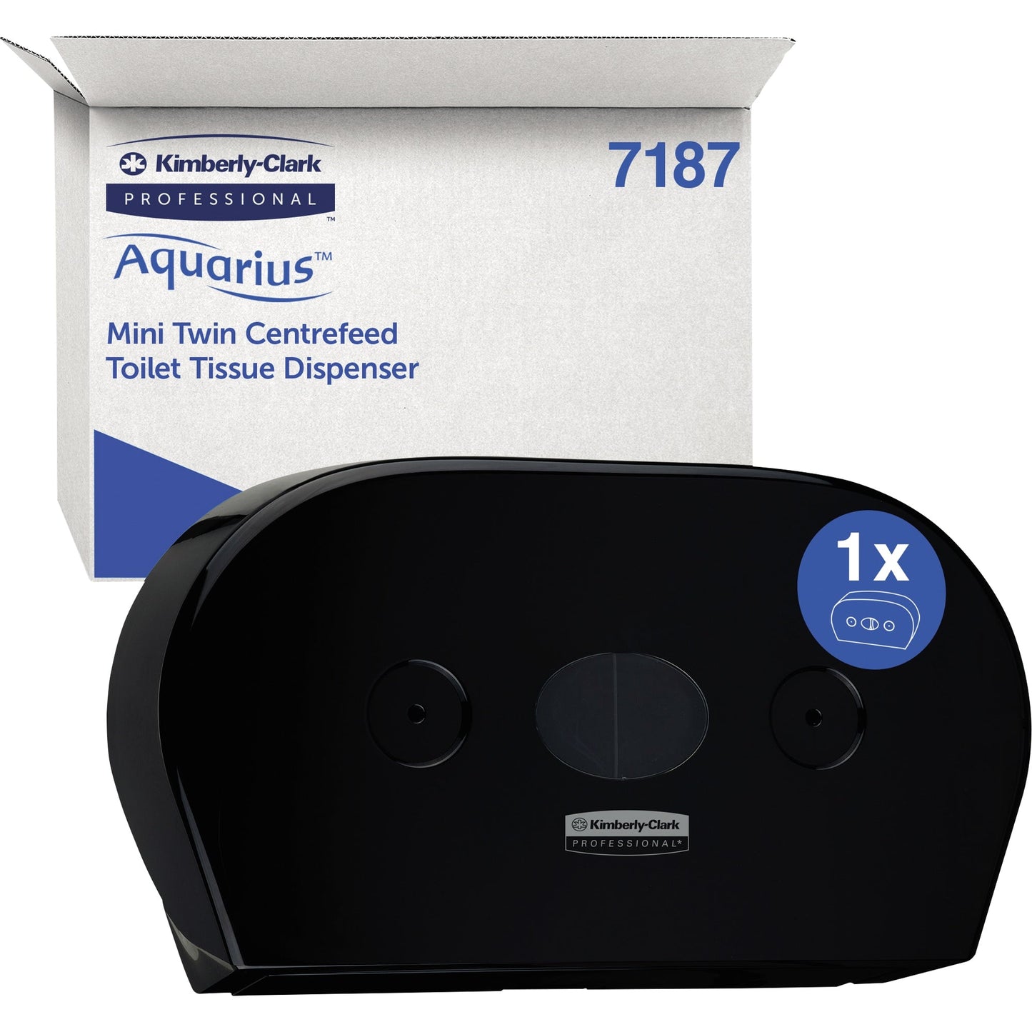 Aquarius Toilettenpapierspender Toilet Tissue Scott® Toilettenpapier ControlT 8591 27,4 x 13,3 x 46,4 cm (B x H x T) Kunststoff schwarz