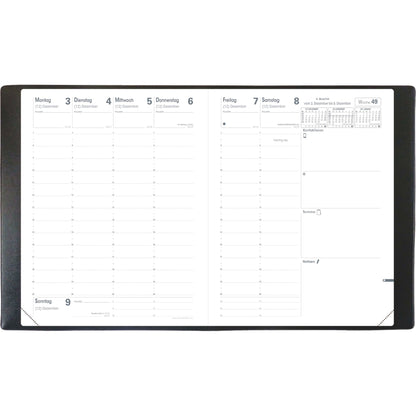 Quo Vadis Buchkalender Pre 777 VZ Impala 2026 21 x 27 cm (B x H) 1 Woche/2 Seiten Kunststoff schwarz
