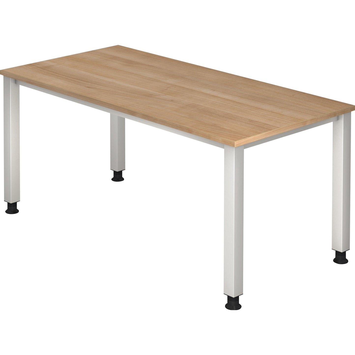 Hammerbacher Schreibtisch Q-Serie Maße: 1.600 x 685-810 x 800 mm (B x H x T) Spanplatte nussbaum