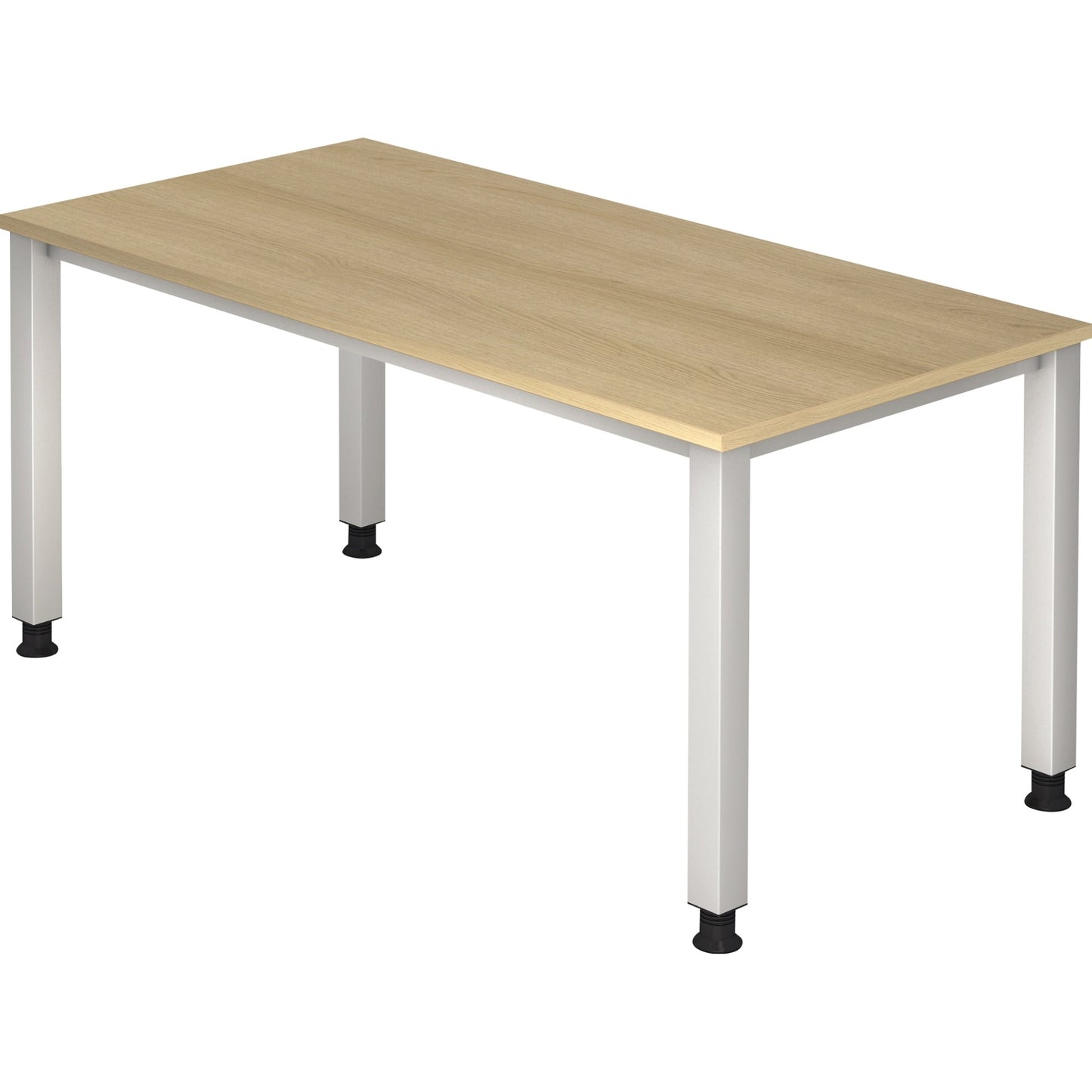 Hammerbacher Schreibtisch Q-Serie Maße: 1.600 x 685-810 x 800 mm (B x H x T) Spanplatte eiche