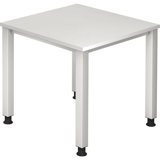 Hammerbacher Schreibtisch Q-Serie Maße: 800 x 685-810 x 800 mm (B x H x T) Spanplatte weiß