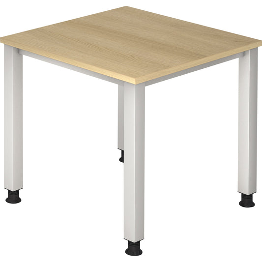 Hammerbacher Schreibtisch Q-Serie Maße: 800 x 685-810 x 800 mm (B x H x T) Spanplatte eiche