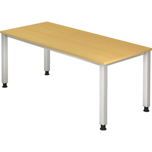 Hammerbacher Schreibtisch Q-Serie Maße: 1.800 x 685-810 x 800 mm (B x H x T) Spanplatte buche