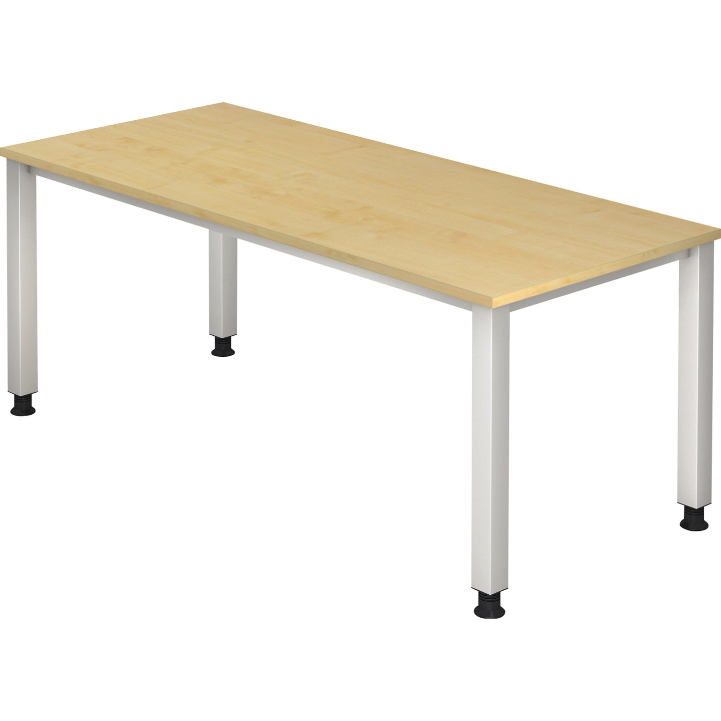 Hammerbacher Schreibtisch Q-Serie Maße: 1.800 x 685-810 x 800 mm (B x H x T) Spanplatte ahorn