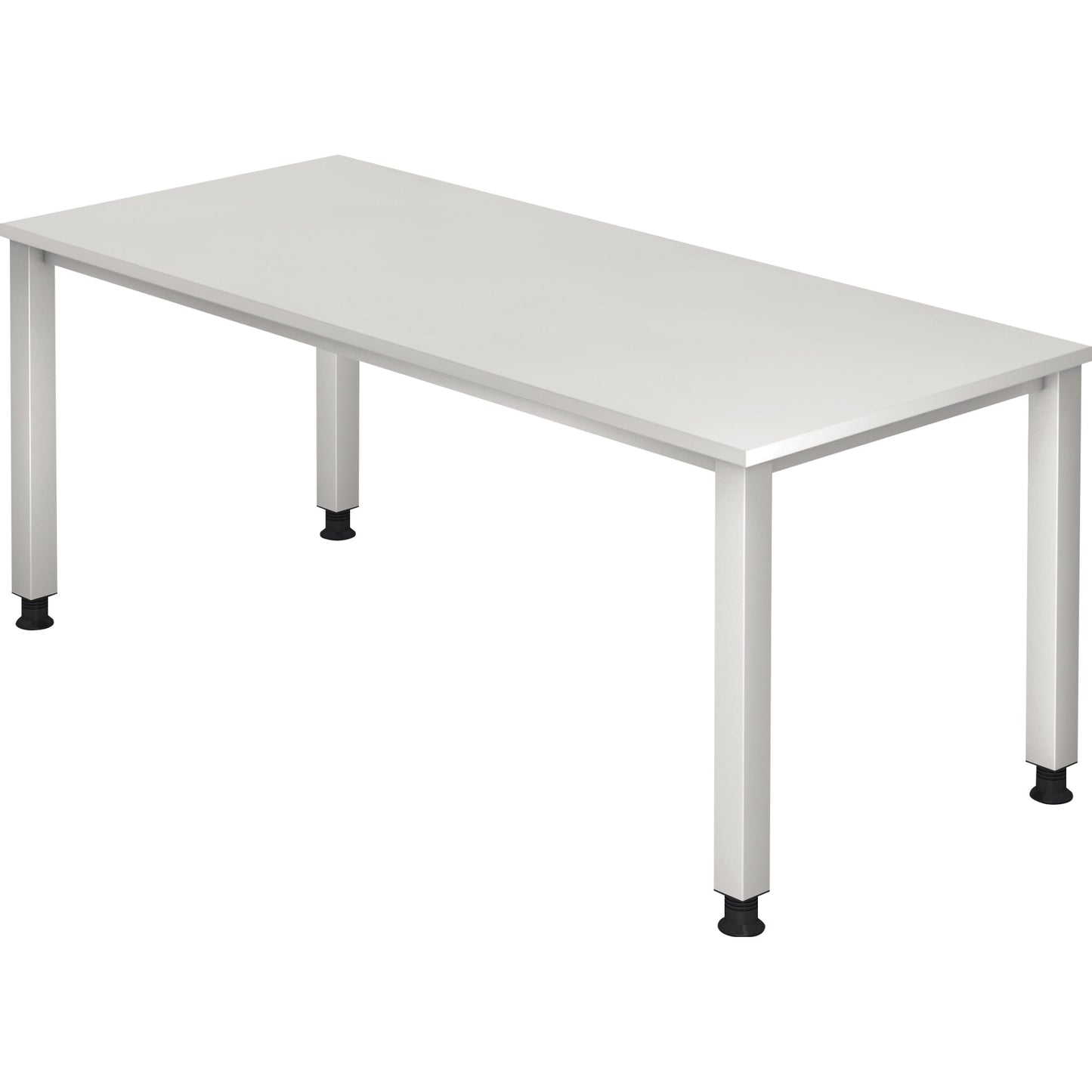 Hammerbacher Schreibtisch Q-Serie Maße: 1.800 x 685-810 x 800 mm (B x H x T) Spanplatte weiß