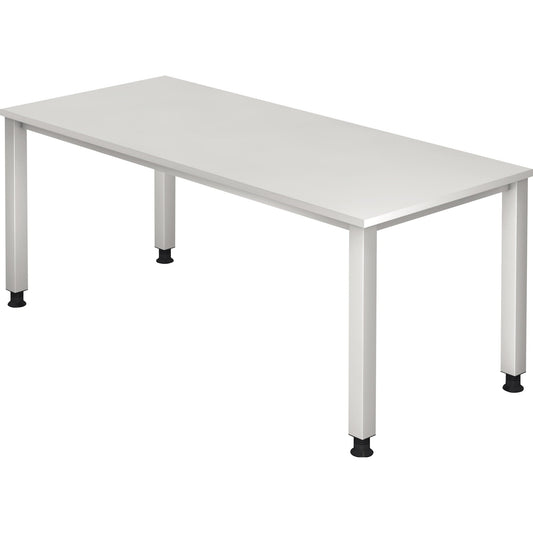 Hammerbacher Schreibtisch Q-Serie Maße: 1.800 x 685-810 x 800 mm (B x H x T) Spanplatte weiß
