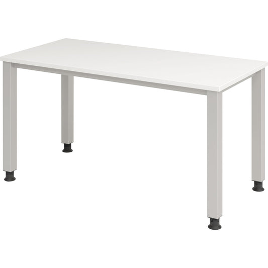 Hammerbacher Schreibtisch Q-Serie mini Maße: 1.400 x 685-810 x 672 mm (B x H x T) Spanplatte weiß