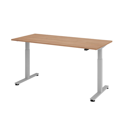 Hammerbacher Schreibtisch Maße: 1.800 x 710-1.200 x 800 mm (B x H x T) Spanplatte nussbaum