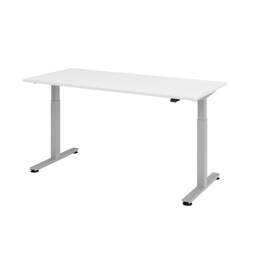 Hammerbacher Schreibtisch Maße: 1.800 x 710-1.200 x 800 mm (B x H x T) Spanplatte weiß