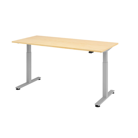 Hammerbacher Schreibtisch Maße: 1.800 x 710-1.200 x 800 mm (B x H x T) Spanplatte ahorn