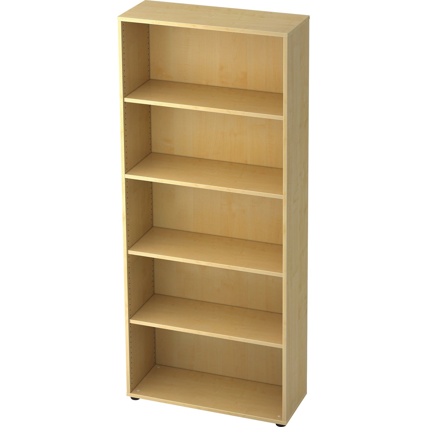Hammerbacher Regal Basic 80 x 1.880 x 330 mm (B x H x T) 28kg 4 Fachböden Holzwerkstoffplatte, melaminharzbeschichtet ahorn