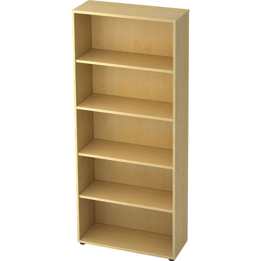 Hammerbacher Regal Basic 80 x 1.880 x 330 mm (B x H x T) 28kg 4 Fachböden Holzwerkstoffplatte, melaminharzbeschichtet ahorn