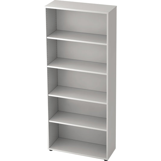 Hammerbacher Regal Basic 80 x 1.880 x 330 mm (B x H x T) 28kg 4 Fachböden Holzwerkstoffplatte, melaminharzbeschichtet weiß