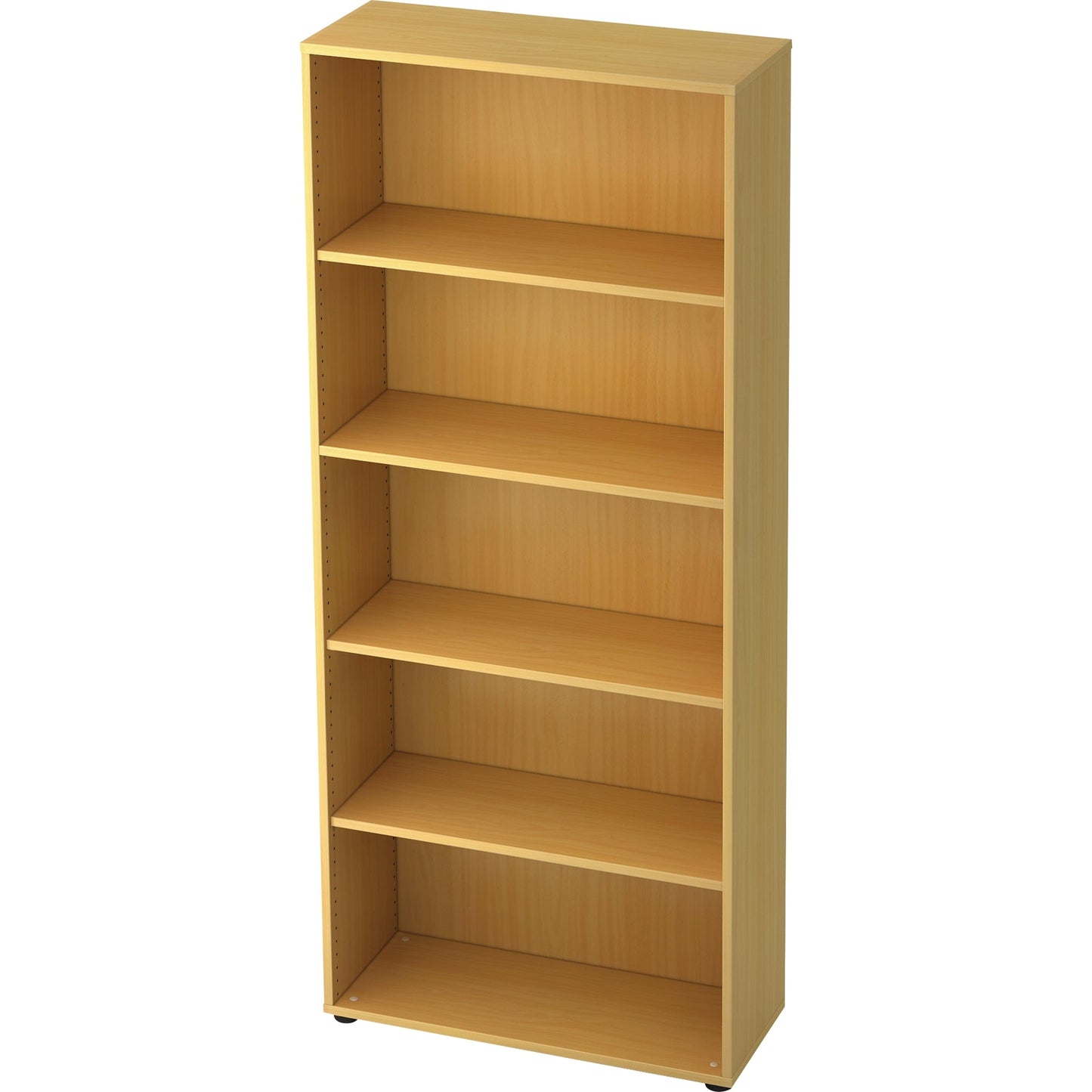 Hammerbacher Regal Basic 80 x 1.880 x 330 mm (B x H x T) 28kg 4 Fachböden Holzwerkstoffplatte, melaminharzbeschichtet buche
