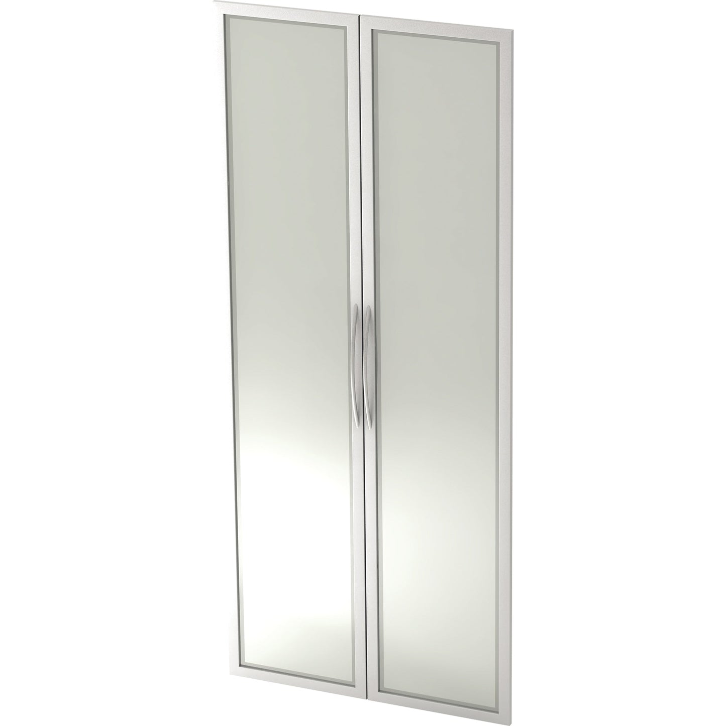 Hammerbacher Flügeltür Basic 790 x 1.840 x 19 mm (B x H x T) Glas silber