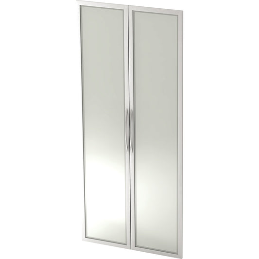 Hammerbacher Flügeltür Basic 790 x 1.840 x 19 mm (B x H x T) Glas silber
