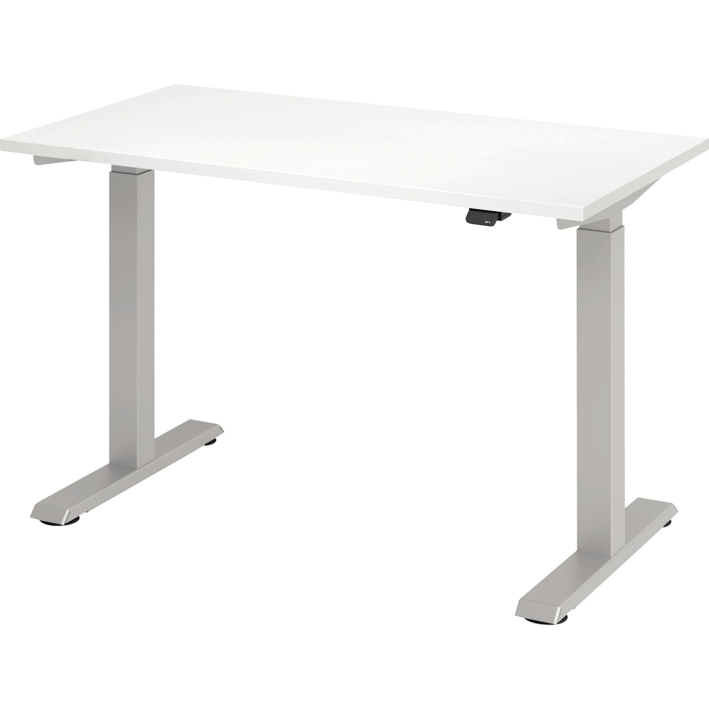 Hammerbacher Schreibtisch Mini Maße: 1.200 x 710-1.200 x 672 mm (B x H x T) Spanplatte weiß