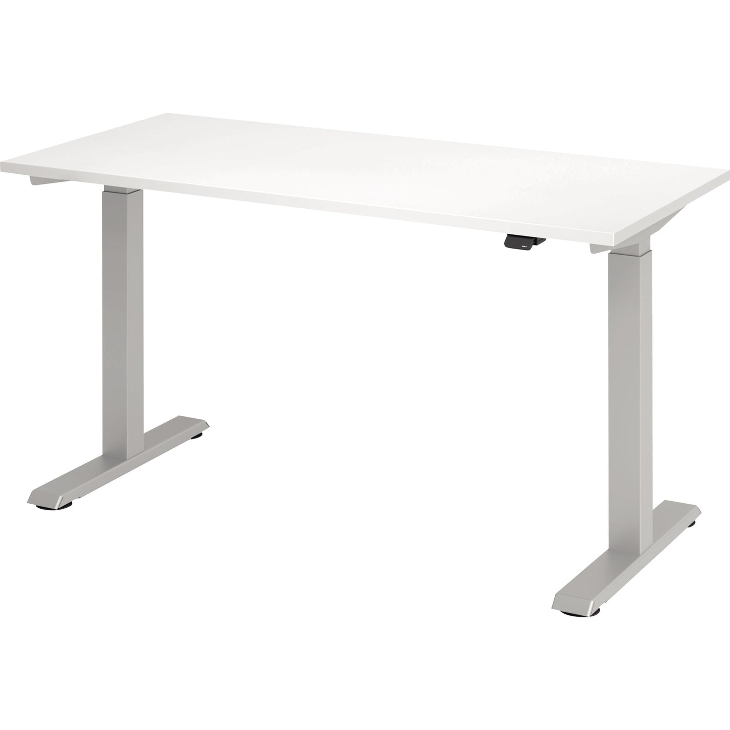 Hammerbacher Schreibtisch Mini Maße: 1.400 x 710-1.200 x 672 mm (B x H x T) Spanplatte weiß