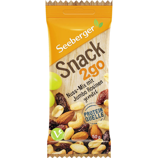 SEEBERGER Nussmischung gerösteten Kernen, Weinbeeren 12 x 50 g/Pack.