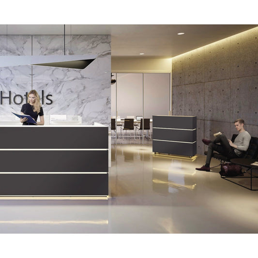 Haupttheke LITTLE PEARL 1.060 x 1.133 x 505 mm (B x H x T) Holz, melaminharzbeschichtet anthrazit