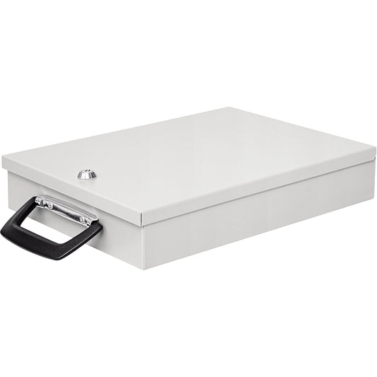 WEDO® Dokumentenkassette 35,5 x 6,7 x 26 cm (B x H x T) DIN A4 Scheibenschloss Stahlblech, pulverbeschichtet lichtgrau