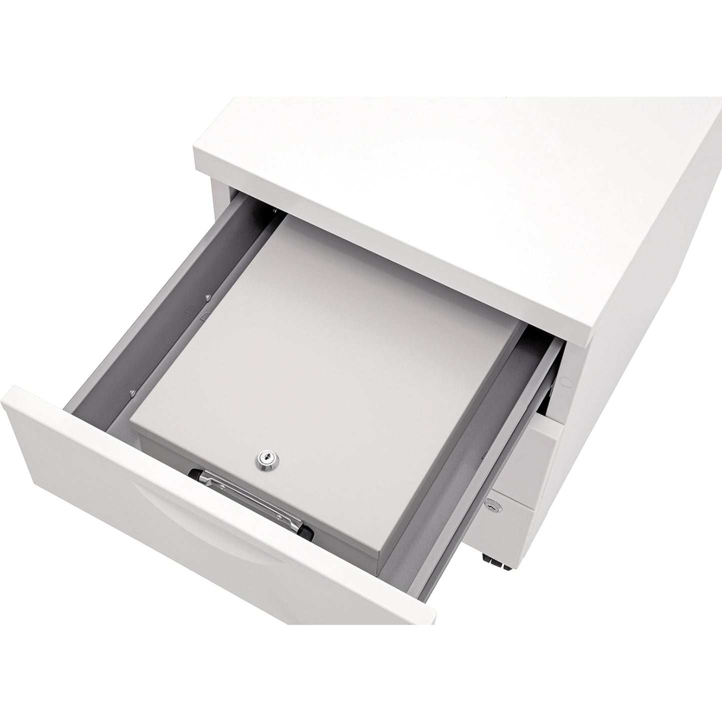 WEDO® Dokumentenkassette 35,5 x 6,7 x 26 cm (B x H x T) DIN A4 Scheibenschloss Stahlblech, pulverbeschichtet lichtgrau