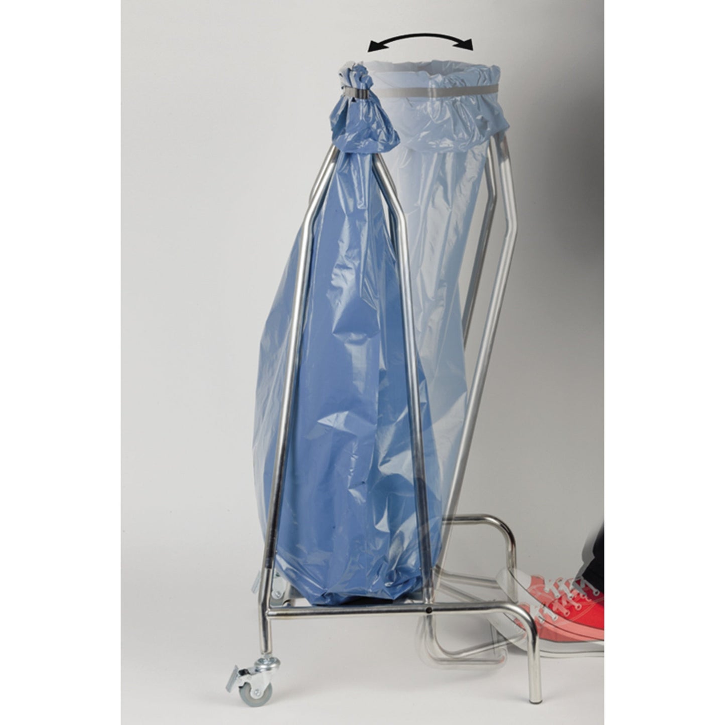 APS Müllsackständer 59 x 96 x 43 cm (B x H x T) 120l Edelstahl silber