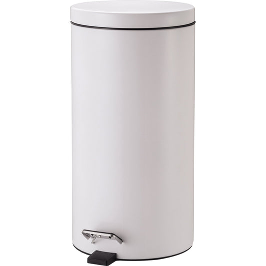 ZWINGO Tretabfalleimer 30 x 45 cm (Ø x H) 20l Stahl weiß
