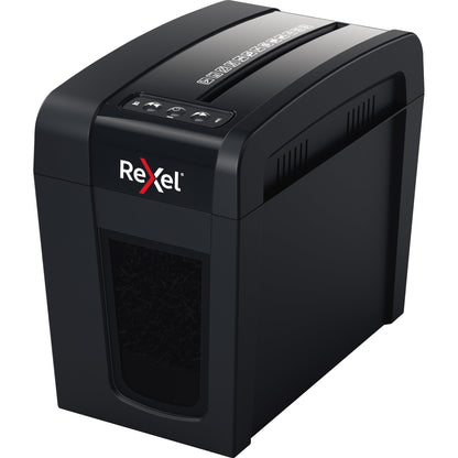Rexel® Aktenvernichter Secure X6-SL Slimline Whisper-ShredT P-4 Papier, Heftklammern, Büroklammern Partikelschnitt schwarz