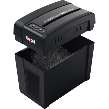 Rexel® Aktenvernichter Secure X6-SL Slimline Whisper-ShredT P-4 Papier, Heftklammern, Büroklammern Partikelschnitt schwarz