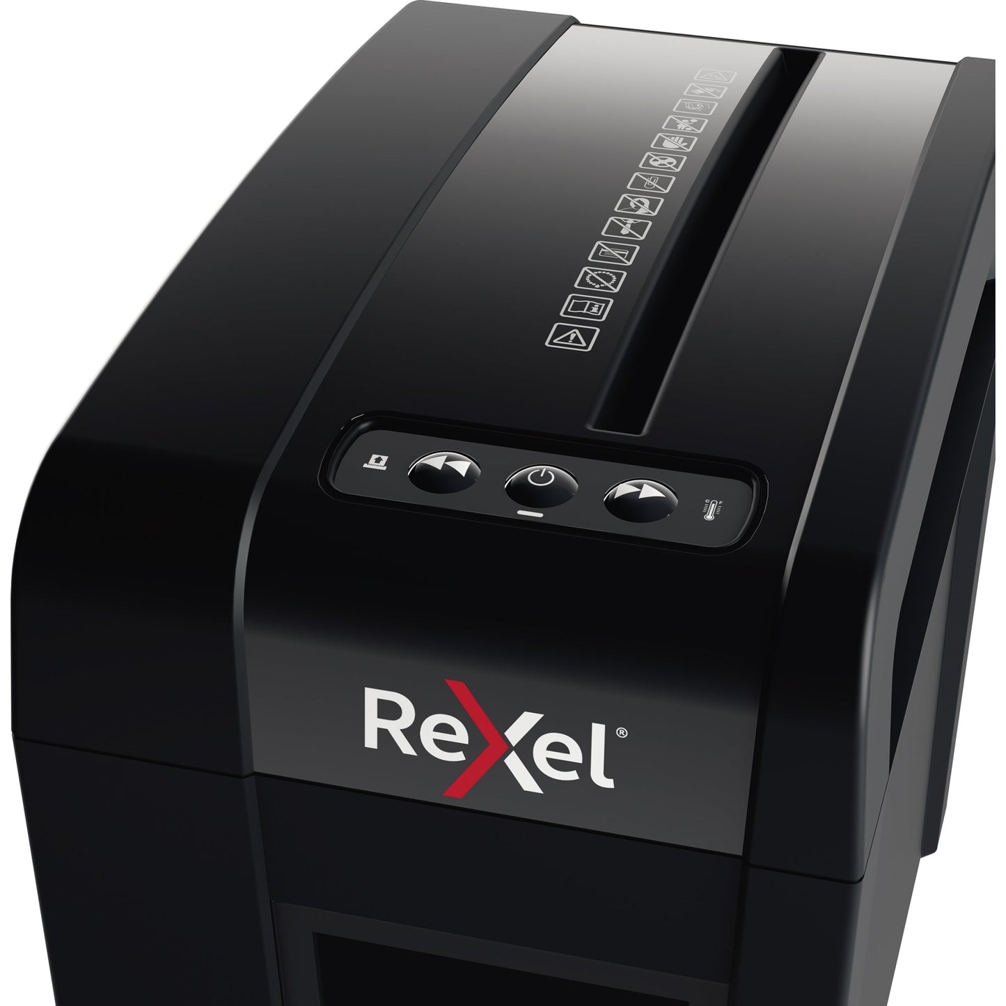 Rexel® Aktenvernichter Secure X6-SL Slimline Whisper-ShredT P-4 Papier, Heftklammern, Büroklammern Partikelschnitt schwarz