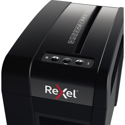 Rexel® Aktenvernichter Secure X6-SL Slimline Whisper-ShredT P-4 Papier, Heftklammern, Büroklammern Partikelschnitt schwarz