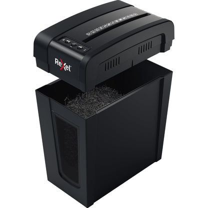 Rexel® Aktenvernichter Securl X8-SL Slimline Whisper-Shred T P-4 Papier, Heftklammern, Büroklammern Partikelschnitt schwarz