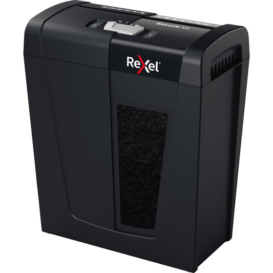 Rexel® Aktenvernichter Secure X8 P-4 Papier, Heftklammern, Büroklammern Partikelschnitt schwarz